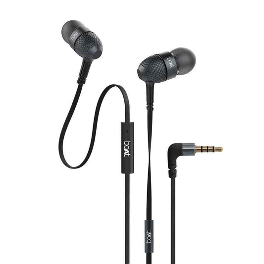 LX INDIA Headsets Boat BassHeads 225 in-Ear Super Extra Bass Headphones (Black)