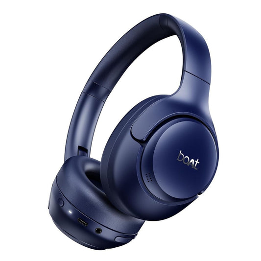 LX INDIA Headphone Bold Blue boAt Rockerz 551 ANC Pro(2025 Launch) Foldable Cups Bluetooth Over Ear Headphones,Wireless Headphone with Mic