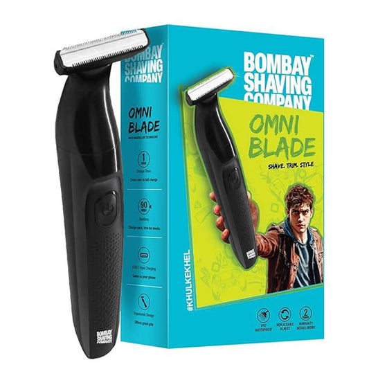 LX INDIA Trimmer Bombay Shaving Company OmniBlade 3-in-1 Beard Trimmer For Men Trim, Style, Shave | Type C Flash Charging