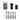 LX INDIA Makeup Brush BS-MALL Makeup Brush Set Travel Premium (Black)