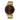 LX INDIA Analog Watch Casio Analogue Men's Watch (Brown Dial Gold Colored Strap)