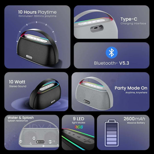 LX INDIA Speaker CELLECOR CLB60 Groove 10W Portable Wireless Speaker