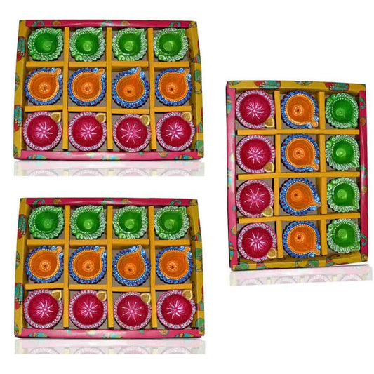 LX INDIA Diyas CraftVatika Clay Diyas Diya Deepak Batti Diya