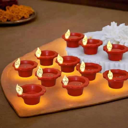 LX INDIA Diwali Diyas CraftVatika Water Sensor Diya for Home Decoration
