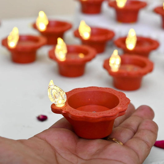 LX INDIA Diwali Diyas CraftVatika Water Sensor Diya for Home Decoration
