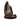 LX INDIA Buddha Monk eCraftIndia Black Golden Resin Palm Buddha Statue (MSGB539W1)