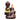 LX INDIA Buddha Monk eCraftIndia Buddha Smoke Backflow Incense Holder (7 cm x 7 cm x 12 cm, Yellow)