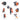 LXINDIA Spray Pump Garbnoire 8 in 1 Heavy Duty Hose Nozzle Water Spray 8 Pattern Orange Gun, Pack of 1
