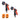 LXINDIA Spray Pump garbnoire Plastic 8 In 1 Heavy Duty Hose Nozzle Water Spray - 8 Pattern Orange Gun, (Pack Of 2)