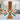 LX INDIA Ashoka Stambh Gaura Art and Crafts Wooden Carved Ashoka Stambh Pillar with 2 Flags & Analog ClockPack of 1 (2.4Wx2.4Lx8.5H Inches)