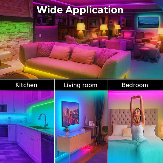 LX INDIA Led Light Gesto 5 Meter Smart RGB LED Strip Light With Adaptor | 300 LED Strip with App Control,Alexa & Google Assistant