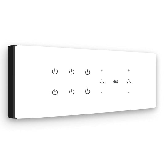 LX INDIA Wifi switch board IOTICS Smart Wifi Switch Board: 6 Switches & 2 Fan Switches. Touch Control, Remote, App Control. Voice Control with Alexa & Assistant. Smart Touch Switch Board For Home Automation (White)