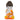 LX INDIA Buddha Monk Orange KC PRODUCTS Religious Idol of Lord Gautam Buddha Statue