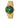 LX INDIA Watch for Women Green LOUIS DEVIN Women's Analog Wrist Watch with Gold Plated Mesh Chain