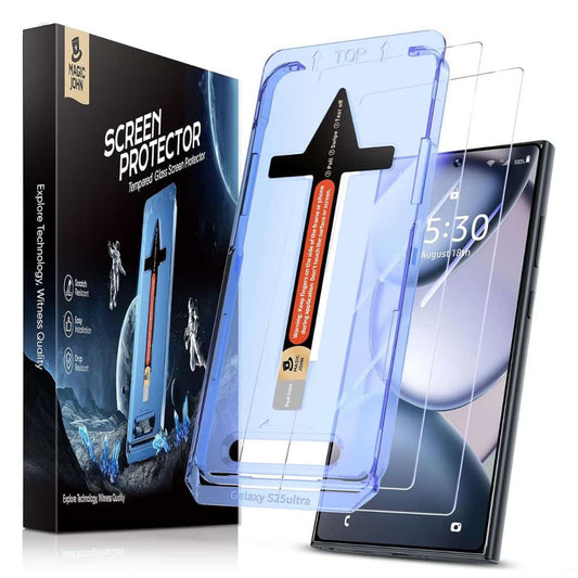 LX INDIA MAGIC JOHN 2 Pack For Samsung Galaxy S25 Ultra Tempered Glass Full Screen Protector
