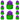 LX INDIA Grow Bags Oriley Grow Bag Heavy Duty HDPE Plants (Green, Round Without Handle, 250 GSM 15 x 15 inch Pack of 10)