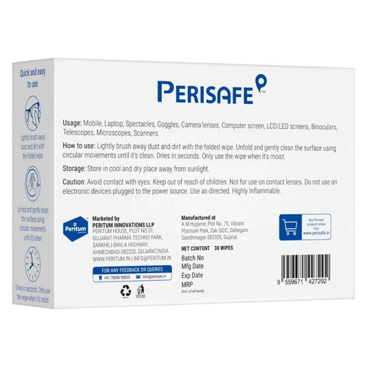 LX INDIA Mobile Cleaning Kit Perisafe Pre-Moistened Gadget & Cleaning Wipes , Lens Cleaner (Pack of 30 Wipes)