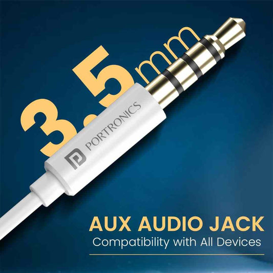 LX INDIA Headsets Portronics Conch Kappa in Ear 3.5mm Wired Earphones