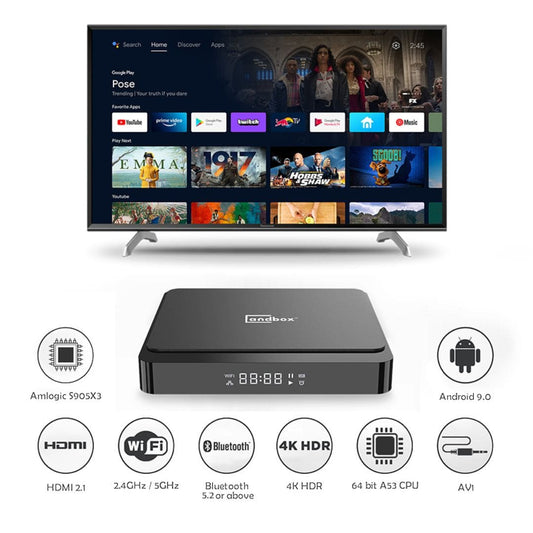 LX INDIA Android Box PRIME RTC 4/128 (S950X3) Andbox