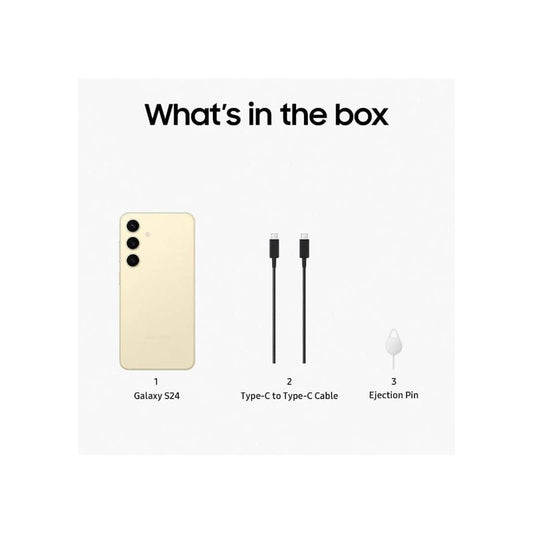 LXINDIA Smart phone Samsung Galaxy S24 5G AI Smartphone (Amber Yellow 8GB 128GB Storage)