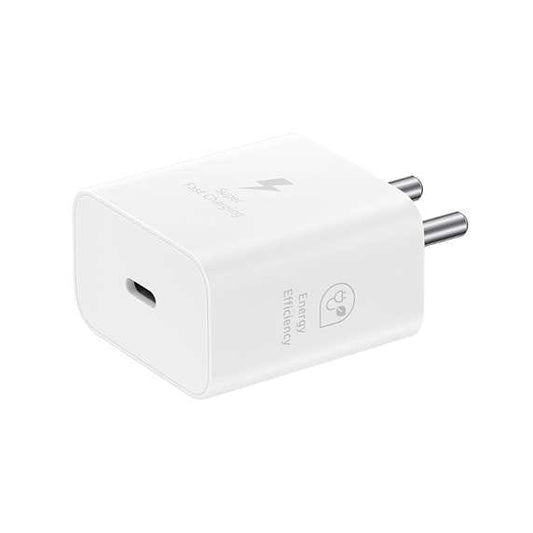 LX INDIA Mobile Charger Samsung Original 25W Type-C Travel Adaptor Without Cable, White