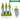 LX INDIA Ice cream makers and Moulds Shuban Plastic Popsicle Mould Green (Pack of 2)