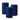 LXINDIA Candle Navy Blue Soy Wax Pillar Candle Set of 3 Pcs Ribbed Pillar Candles for Home Decor Diwali