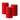 LXINDIA Candle Red Soy Wax Pillar Candle Set of 3 Pcs Ribbed Pillar Candles for Home Decor Diwali