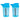 LX INDIA Shakers Neon Blue Steadfast Nutrition Protein Shaker Blender 400ml Bottle for Whey Protein Mix - Pack of 2