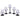 LX INDIA CANDLE HOLDER TIED RIBBONS Pack of 5 Candle Holder