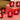LX INDIA Tealight candle holders TIED RIBBONS Set of 6 Votive Glass Tealight Candle Holders (red)