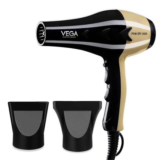 LXINDIA Dryer VEGA PROFESSIONAL Pro Dry 1800-2000 Watts Hair Dryer Gold, (Vpvhd-04)