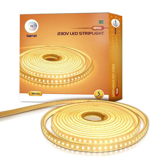 LX INDIA Led Light wipro Garnet 10 Metre Led Strip Light|120 LEDs/Mtr|Warm White|Ip65-Waterproof|Flexible Rope Light for Outdoor&Indoor