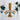LX INDIA Ashoka Stambh Wooden Carved Ashoka Stambh Pillar with 2 Flags & Analog ClockPack of 1