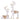 LXINDIA Show Piece Xtore Creative Resin Golden and White Reindeer Sculptures