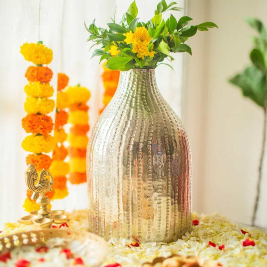LXINDIA vases 10Club Gold Metal Vase
