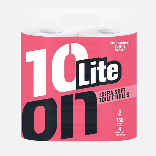 LXINDIA Wipes 10on Lite 3 Ply Toilet Paper Tissue Roll set of 4 (Pack of 2)