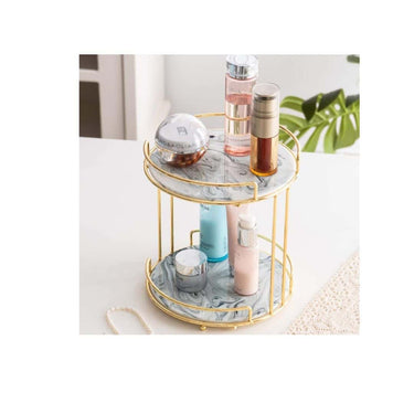 2 Tier Gold Metal Countertop Organizer A