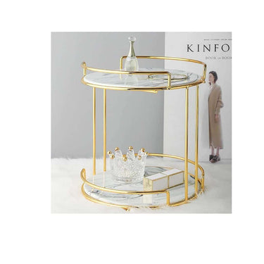 LXINDIA organizer 2 Tier Gold Metal Countertop Organizer A