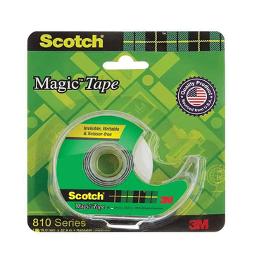 3M Scotch Magic Tape Roll with Refillable Dispenser (Pack of 2)