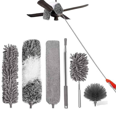 5PCS Microfiber Duster with Extension Pole Qolixs Feather Duster