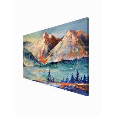 LXINDIA photo frame 999STORE mountain with river view modern art Canvas Painting 18X30 Inches