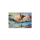 LXINDIA photo frame 999STORE mountain with river view modern art Canvas Painting 18X30 Inches