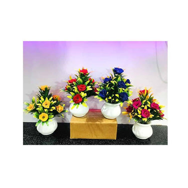 ADIRSA Artificial Flower Faux Flower Plant Set of 4