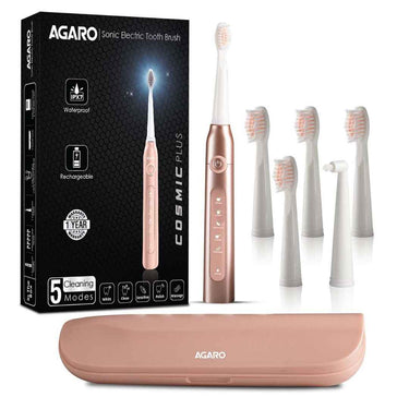 AGARO COSMIC PLUS Sonic Electric Tooth Brush (Rose gold)