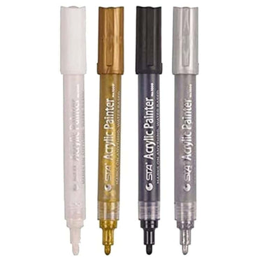 ARTISTERY Acrylic (DIY) Fine Tip Marker Set of 4