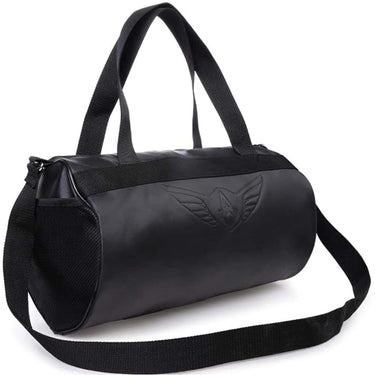 AUXTER Polyester 23cms Black Leatherette Gym Bag