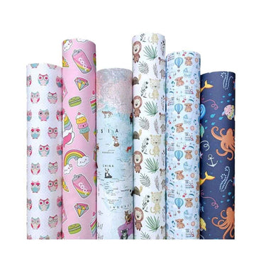 Aakar Gift Wrapping Paper Sheet (Pack of 6) (New Toddlers Pack)