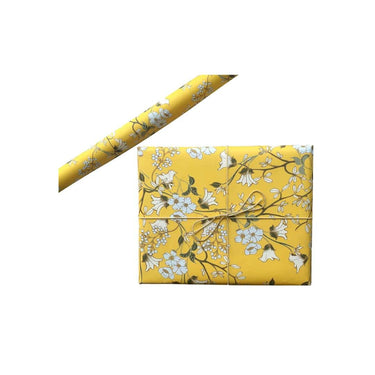 Aakar Pack of 5 Gift Wrapping Paper Sheet (Mustard Crush)