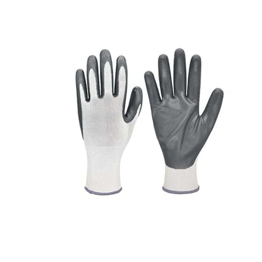 Adaamya  05 pair Reusable Industrial Hand Gloves White aand Grey